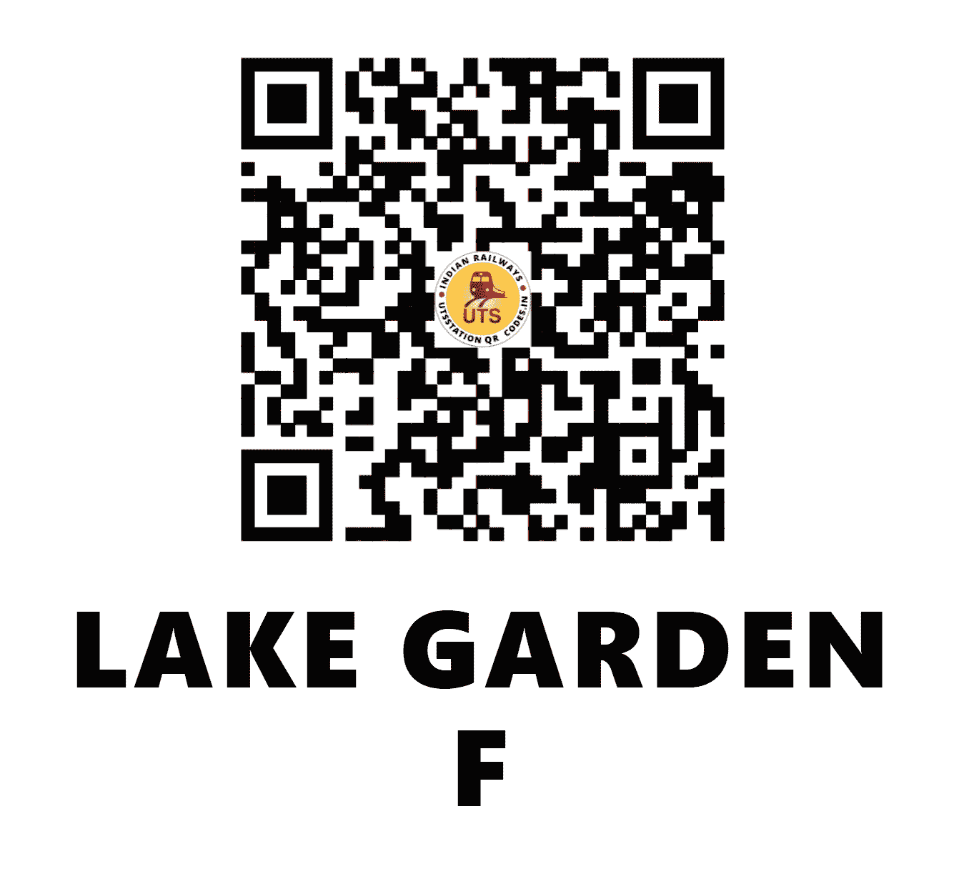 UTS QR Code for LAKE GARDEN F - LKF - ER (WEST BENGAL)